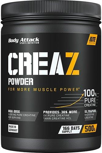 Kreatin Body Attack Creaz Powder 500g, sypký bezvodý kreatin CREAZ®
